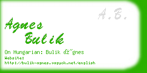 agnes bulik business card